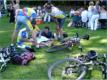 Pause des cyclistes