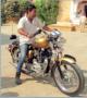 Rajasthan, Jaisalmer, pilote de Royal Enfield