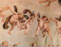 Rome, le palais Altemps, dtail des fresques de la chapelle